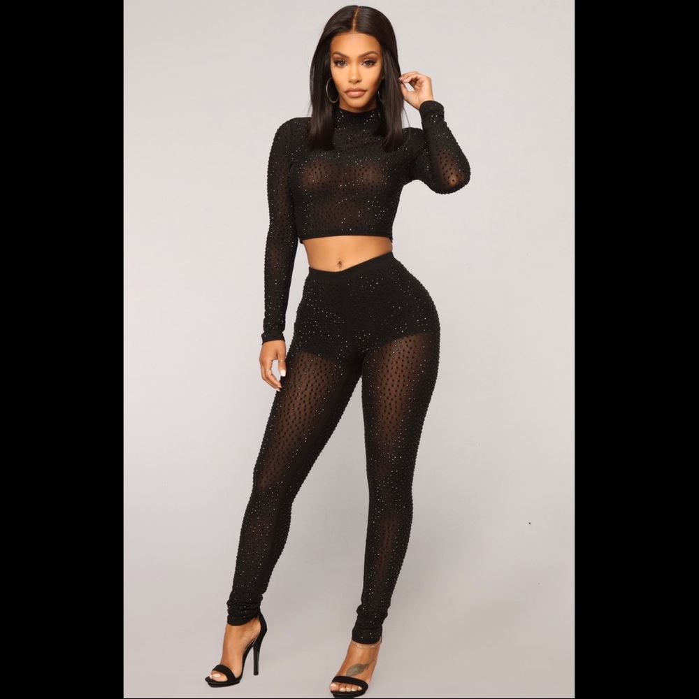 Black Rhinestone Set